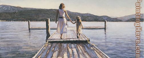 Time with Mom painting - Steve Hanks Time with Mom art painting